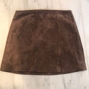 BLANKNYC 100% Leather Suede Mini Skirt Size 25